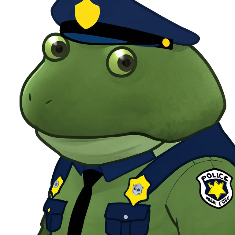 bufo in a police suit emoji