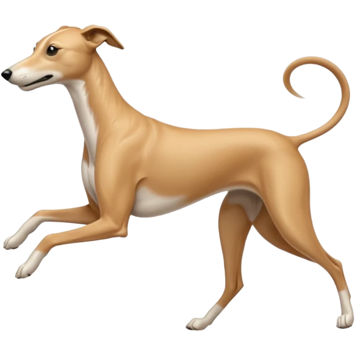 Greyhound running linear emoji
