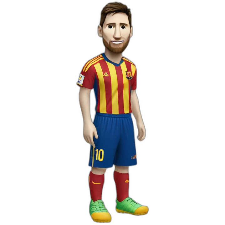 Lionel Messi avec une paire de crocs emoji