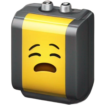 Yellow Little sad battery  emoji