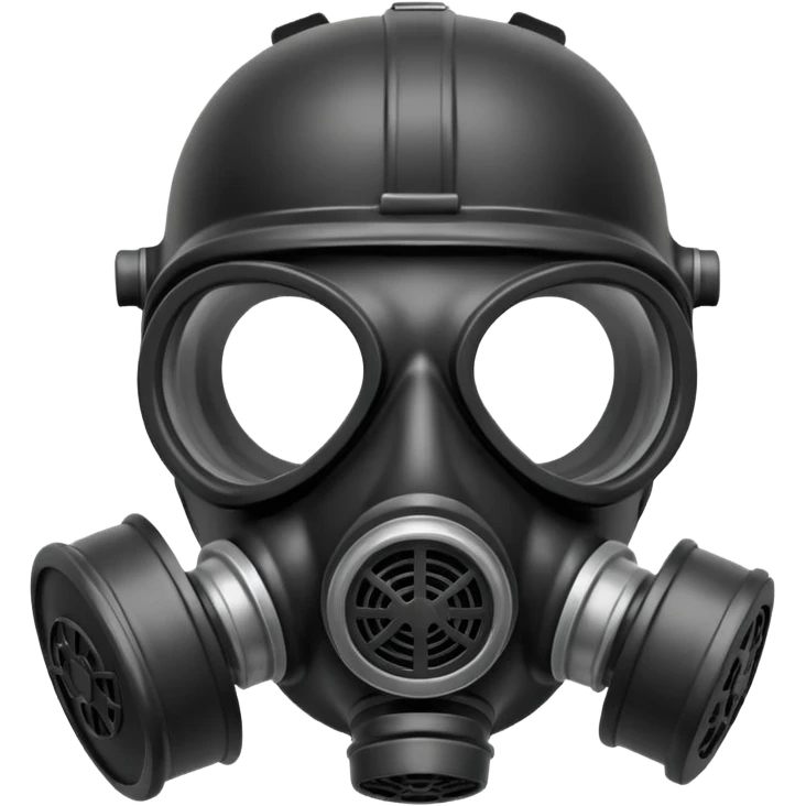A gas mask. Cartoon style. With "ZZZ" on top of it. emoji