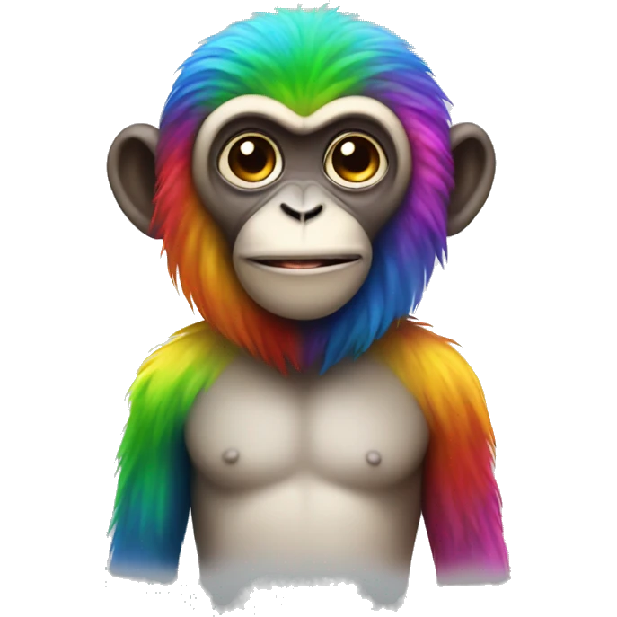 Rainbow monkey emoji