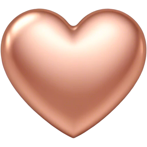 Rose gold heart  emoji