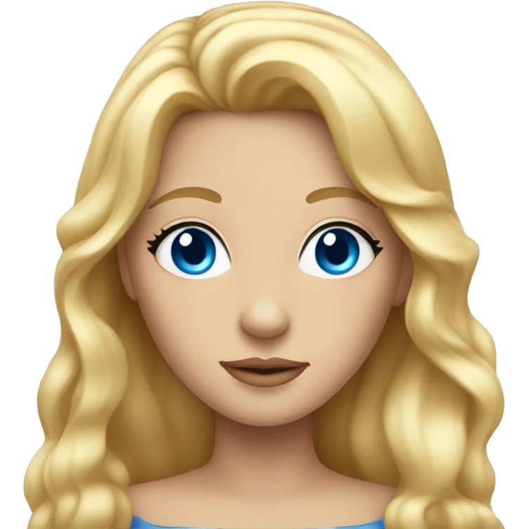 blond queen blue eyes emoji