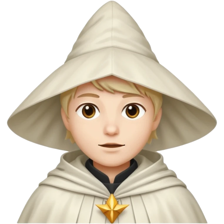 Pointy hat white cloak emoji