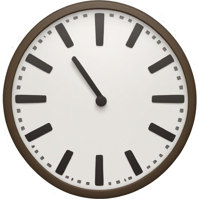 clock without hands numbers pointing to middle emoji