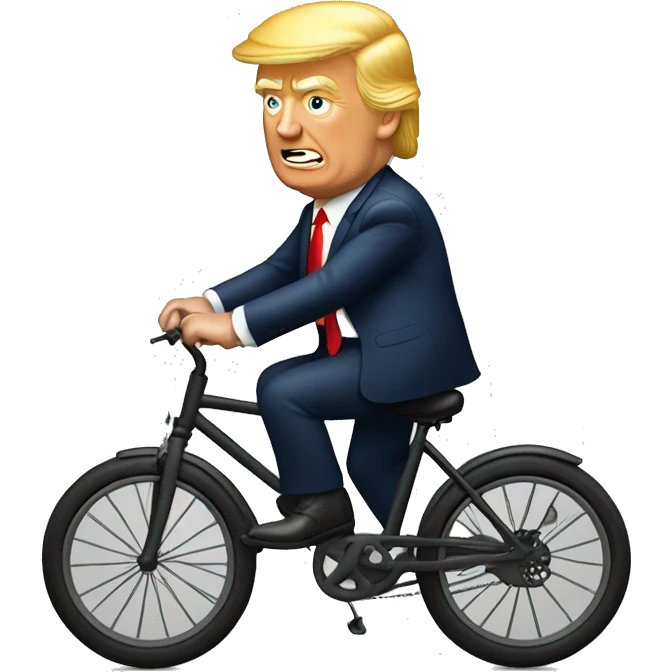 Trump qui fait du vélo  emoji