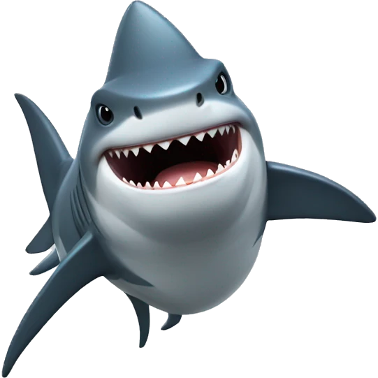 Shark raising hand's emoji