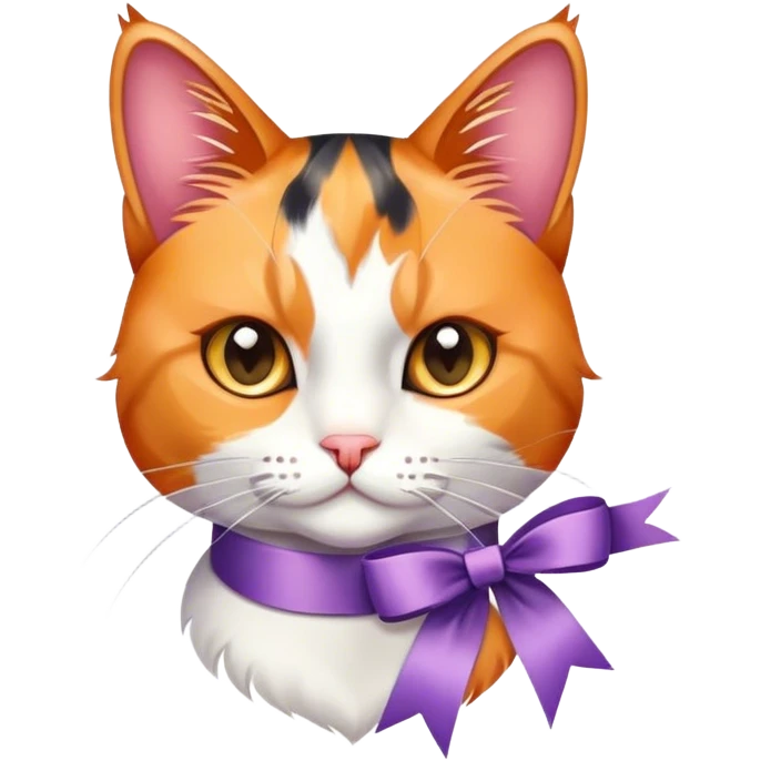 Cat with her love  emoji