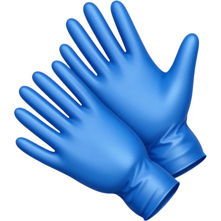 Blue latex glove being snapeed on emoji