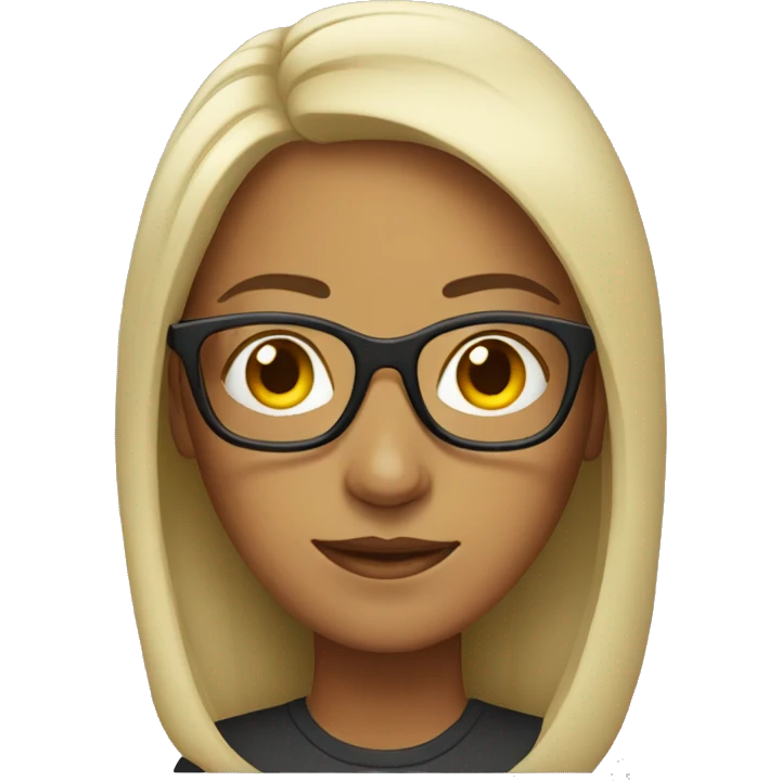 Woman with glasses emoji