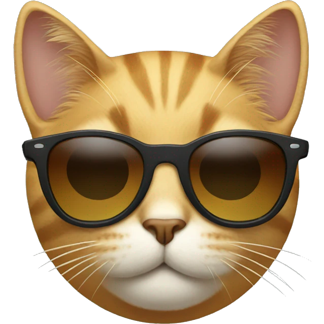 Cat head with sunglasses  emoji