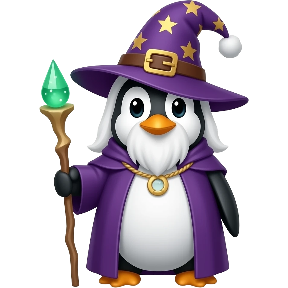 Penguin Wizard emoji