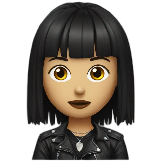 Lisa black punk emoji