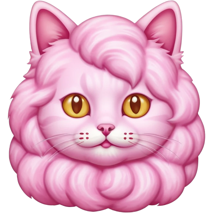 cat made of cotton candy emoji