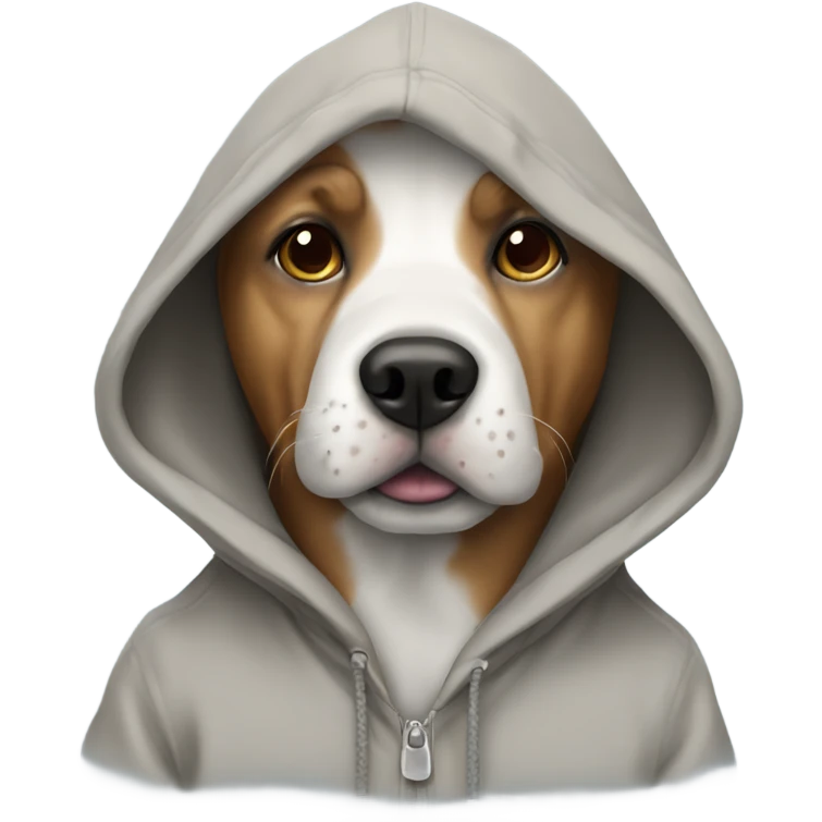 Dog wearing hoodie  emoji