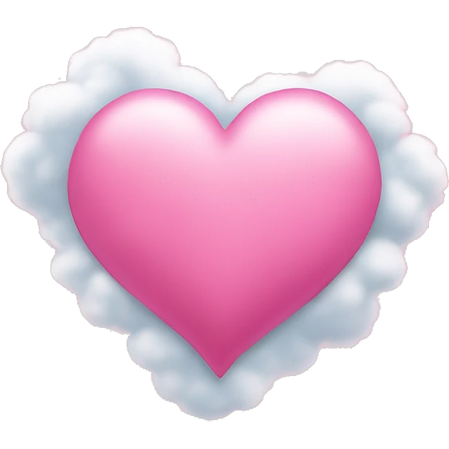 pink heart + cloud emoji