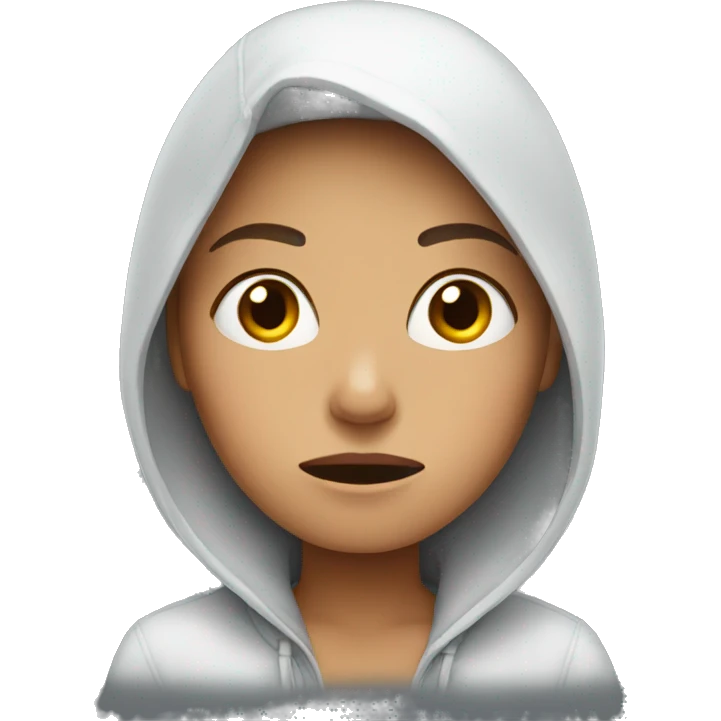 Shivering woman emoji