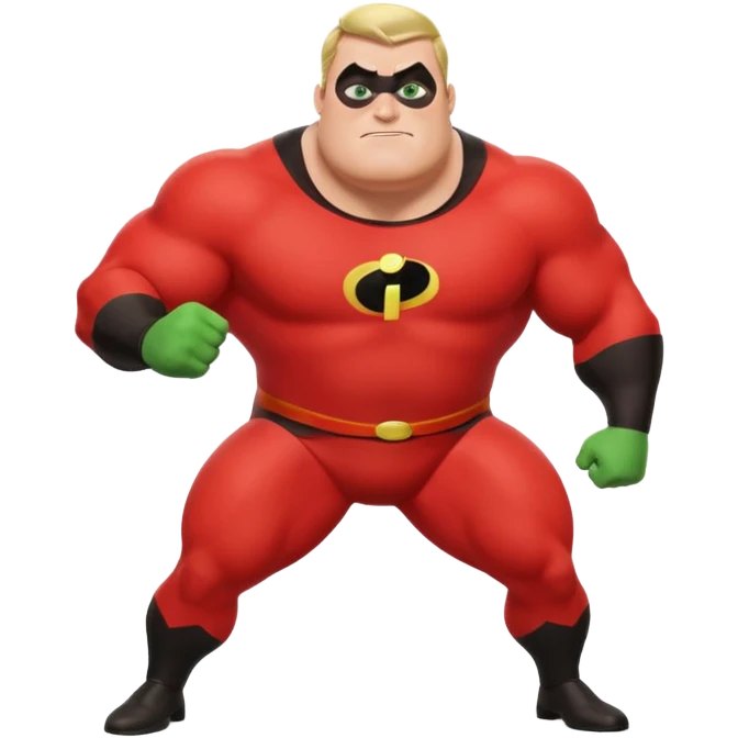 green fat mr incredible farting emoji