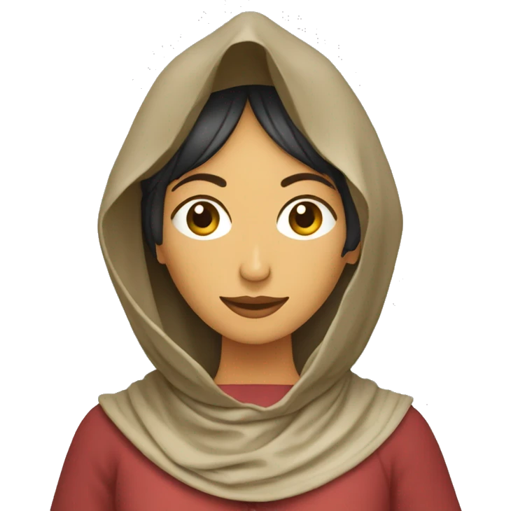 Femme voile qui mange un tajine  emoji