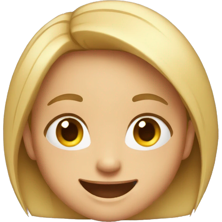 the girl who has big smile emoji