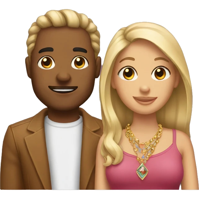 A couple with a jewelry named Marw emoji