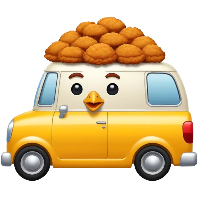 Fried chicken car emoji