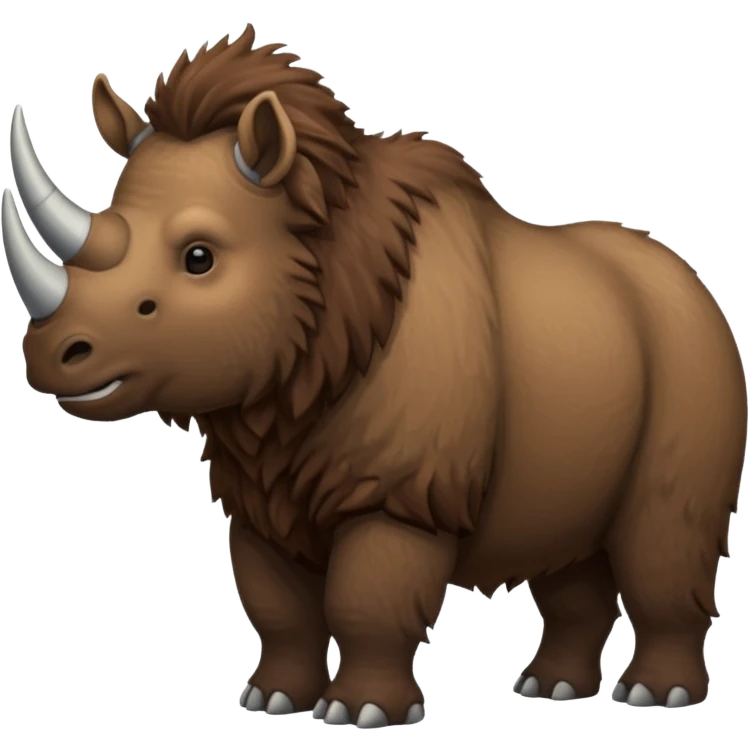 a Woolly rhinoceros emoji