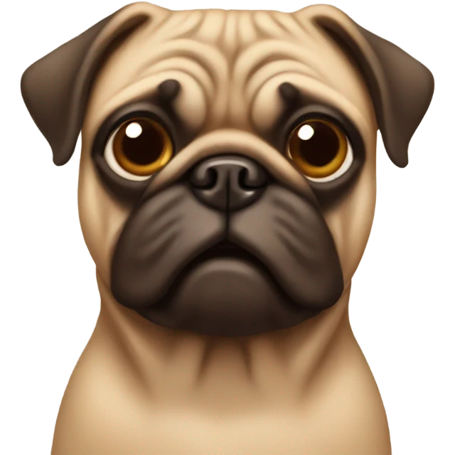Brown pug emoji