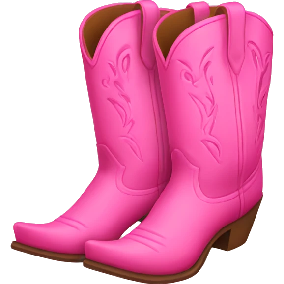 Pink cowboy boots emoji