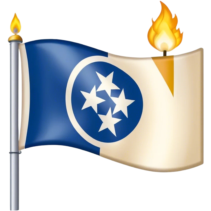 Tennessee flag with Indiana flag emoji