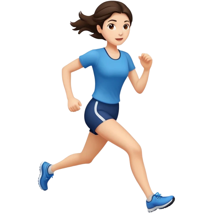 Brunette girl running emoji