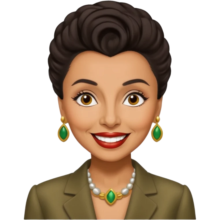 Lena Horne with dark brown hair emoji