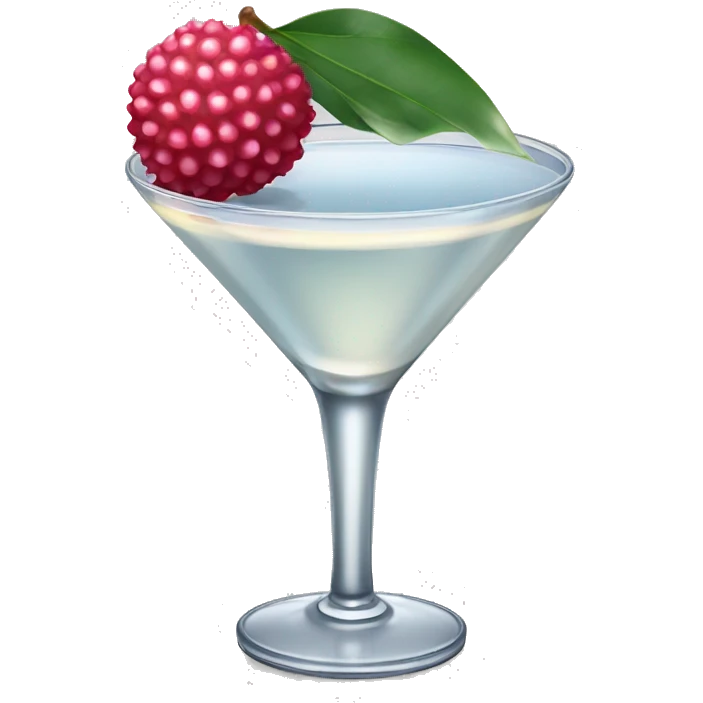 Fancy lychee martini emoji