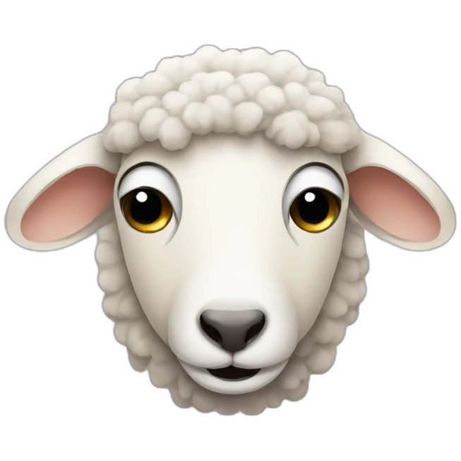 sheep covering its eyes emoji