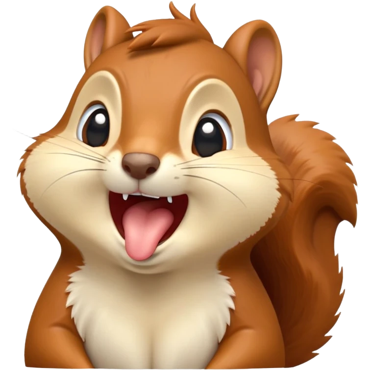 cinematic-cute-yawning squirrel-portrait-emoji,-head-tilted-playfully-and-inquisitively,-featuring-a-fluffy,-vibrant-auburn-fur-with-a-delicate-cream-belly-and-a-bushy-tail,wide-open yawn, revealing a soft grey  -round,-sparkling-eyes-filled-with-curious-mischief, emoji