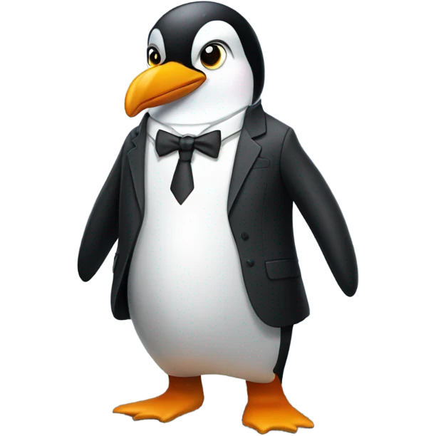 penguin wearing a suit emoji