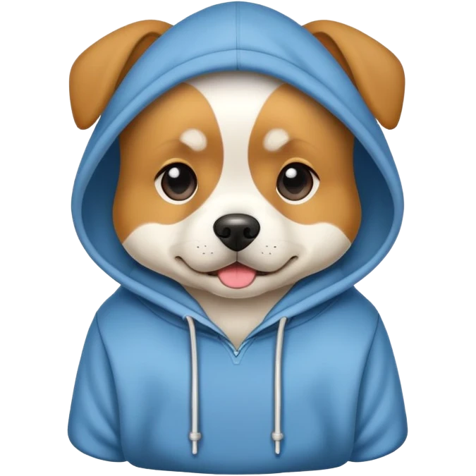 dog wearing hoodie emoji