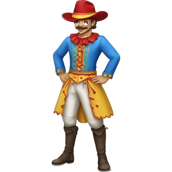 Gaucho vestido de payaso  emoji
