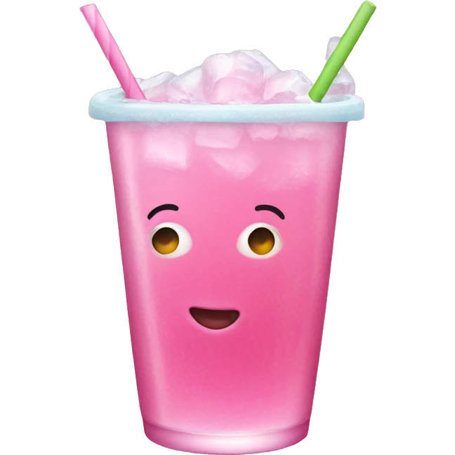 Pink ice drink emoji
