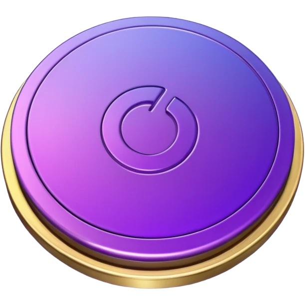 Purple modern Gradient coin 3d rotate emoji