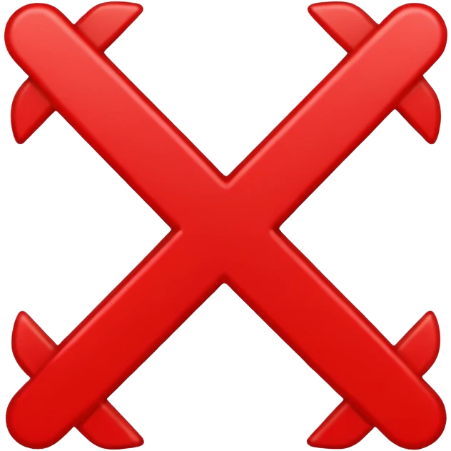 generate me a red X, like wrong sign emoji