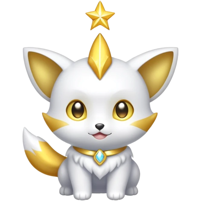 White and Golden Divine Holy Glorious Shiny Sparkly Shinx-Electrike emoji