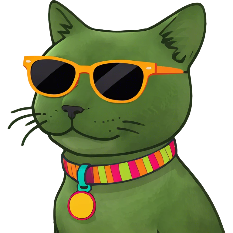 Cat with sunglasses emoji