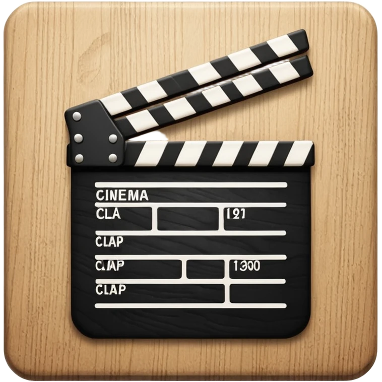 cinema clap (black and white) emoji