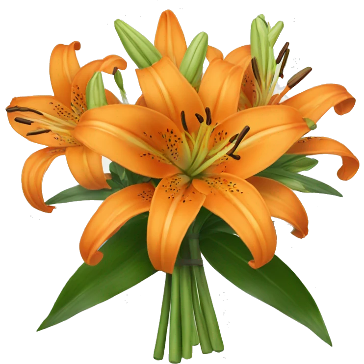 A bouquet of orange Lillie’s  emoji