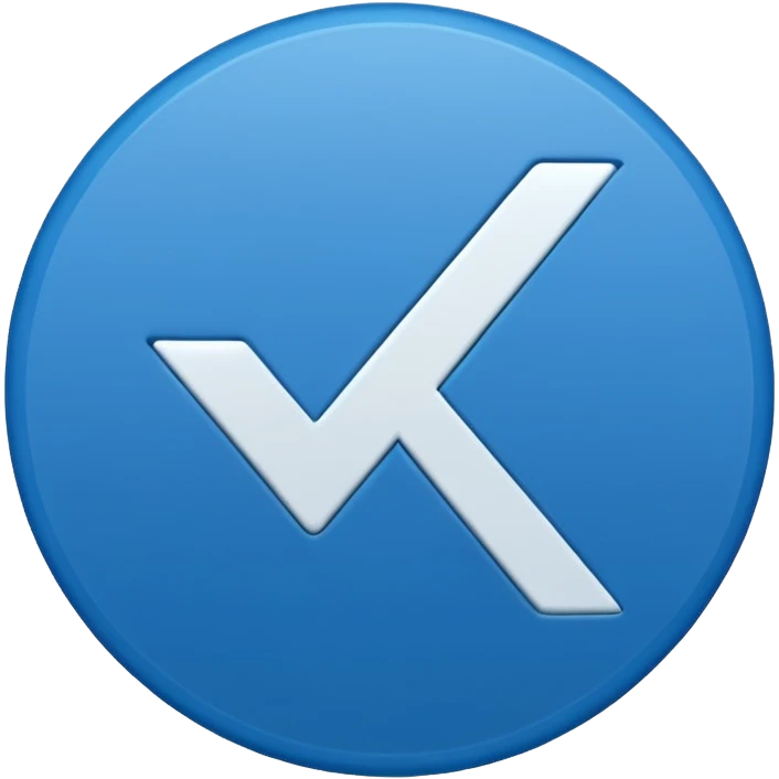 Check mark in blue circle emoji