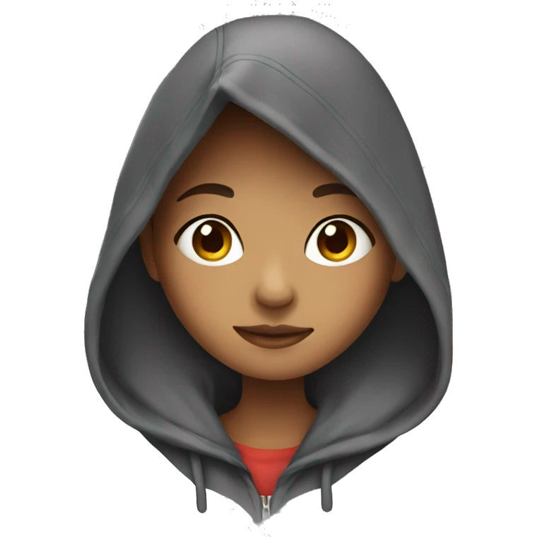 Girl with hoodie emoji