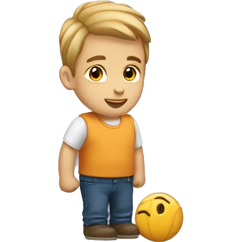 børn der løber væk fra gammel mand emoji