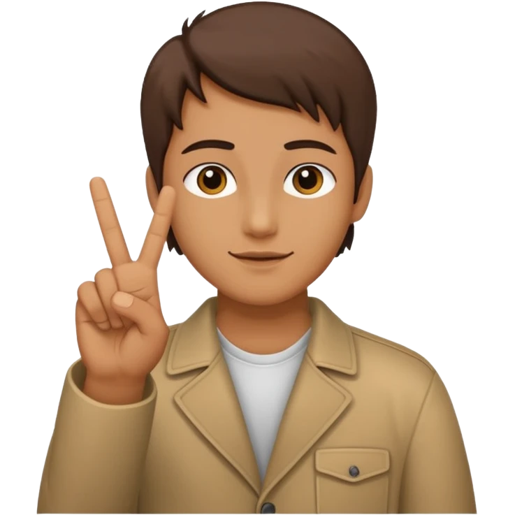 Deux signes peace avec main a l'horizontal avec index de la main droite qui touche le majeur de la main gauche emoji